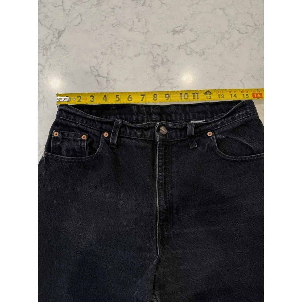 VTG Levi's 550 Black Jeans Size 13 Tapered 31x29 100% Cotton Made In USA 90s